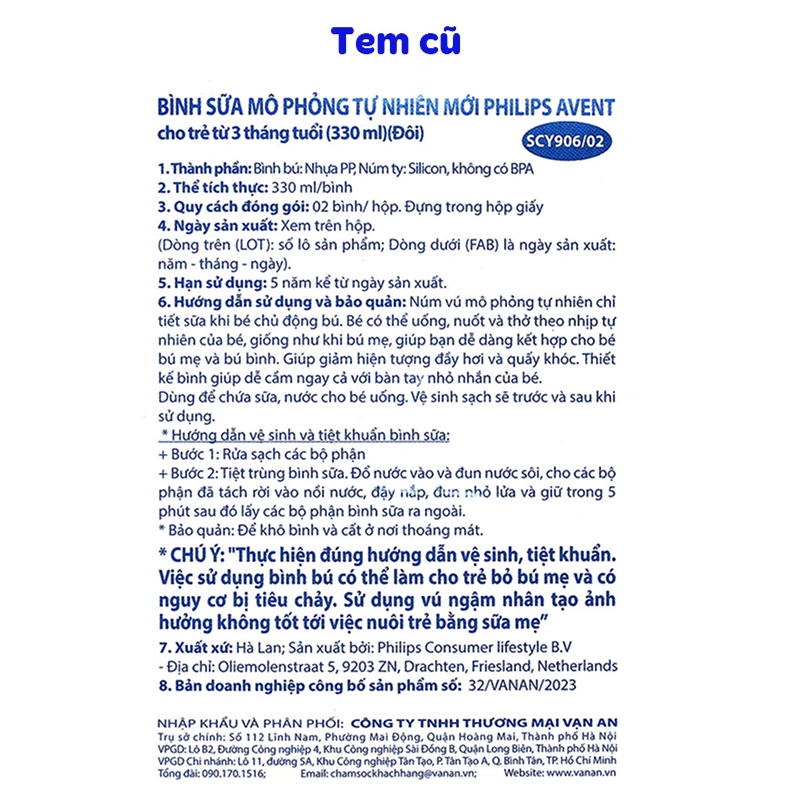 Combo 2 bình sữa nhựa PP Philips Avent SCY900/02 cổ rộng 125 ml (0 - 1 tháng) 40